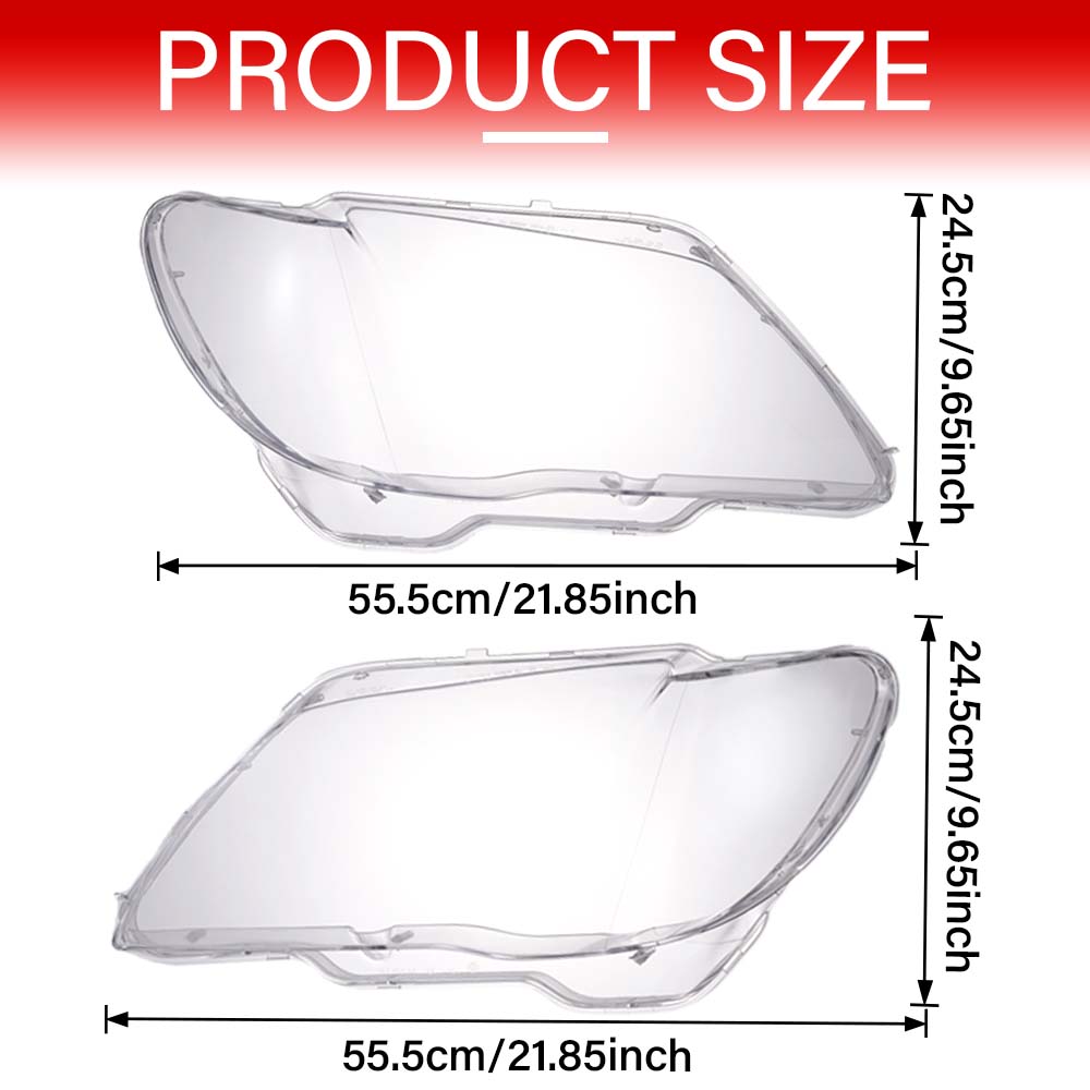 1/2PCS Car Headlight Cover For BMW 7 Series E66 Front Combination Large Lampshade 05-08 Series Headlight Clear Lens Shell Cover