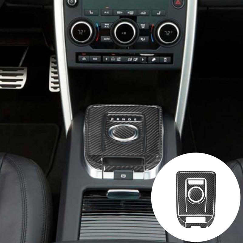 Car Air Conditioning Vent Armrest Cup Holder Stop Panel For Land Rover Discovery Sport 2015- Carbon Fiber Sticker