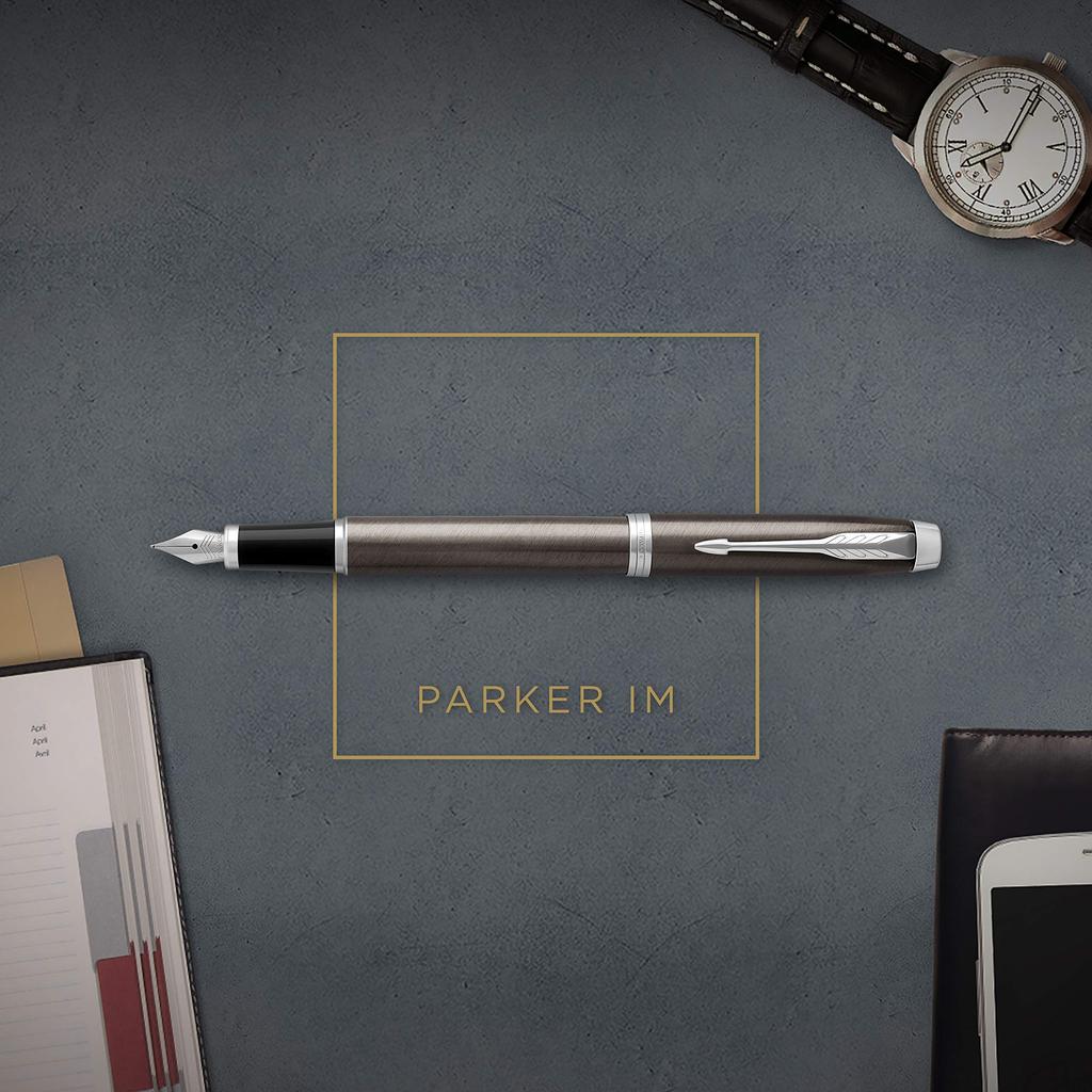 Перьевая ручка PARKER IM Dark Espresso CT Fine Point в подарочной коробке, оригинальный импортный продукт 1975603