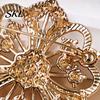 Decorative Flower Brooch Solid Alloy Floral Brooch, Hollow Pattern Lapel Pin with Strong Buckle Design, Electroplating Anti-Oxidation Badge for Coats