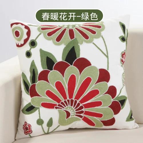 Наволочка для подушки из хлопка с вышивкой в этническом стиле, наволочка для подушки в машину, большая наволочка для дивана 45x45 см, роскошная наволочка