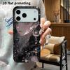 Phone Case: 2D flat design suitable for iPhone 18 17 16 15 14 13 Pro film protective case, couple style, front-facing star and moon girl, Christmas an