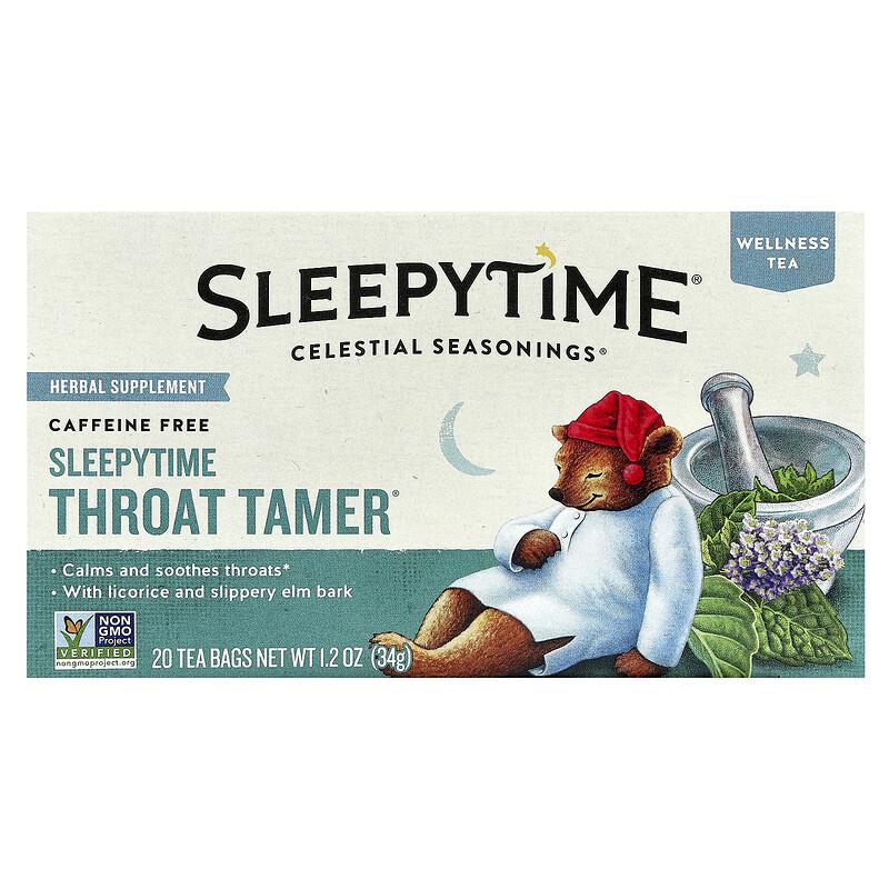 Wellness Tea, Sleepytime Throat Tamer®, Caffeine Free, 20 Tea Bags, 1.2 oz (34 g)
