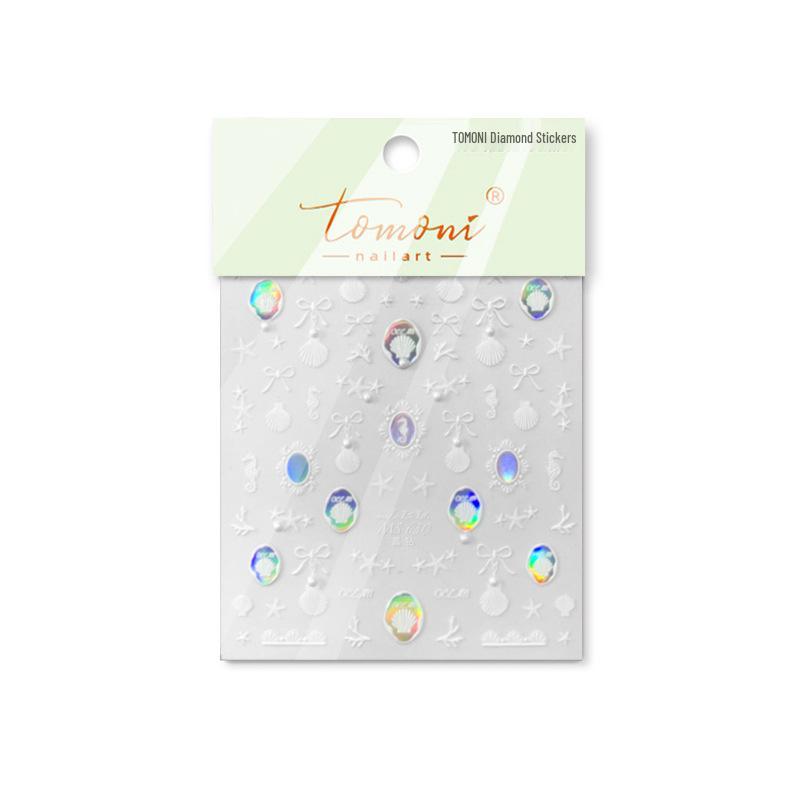 Наклейки для нейл-арта Tomoni Crystal Diamond - Модель Морской конек (MS628)