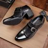 New Men Formal Shoes High Heels Oxfords Soft Mocassins Male Buckle Big Size Height Increase Bussiness Dress Wedding Boat Shoes