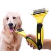 Comfortable Handle Undercoat Rake Comb Two-Sided Shedding Hair Remover Comb  For Dog Cat