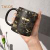 Керамическая кофейная кружка с ручкой 330 мл, переносная чашка для чая, чашка для горячего шоколада, кружка с принтом летящего дракона, подарки