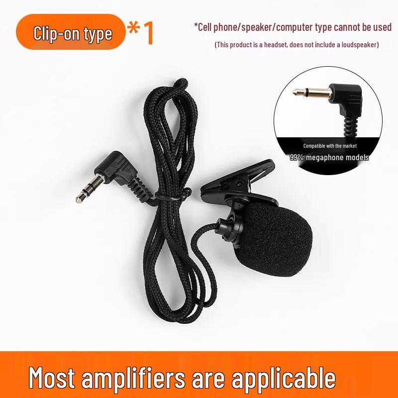 Little Bee Dual-Style Wired Amplifier Microphone for Teachers: Head-Mounted & Clip-On Options