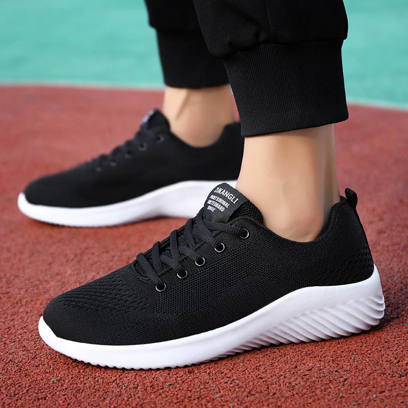 Autumn Spring Plus Size Running Shoes Men's Casual Flying Sports Zapatillas Hombre Shoes Trendy Mesh Sneakers Men H543
