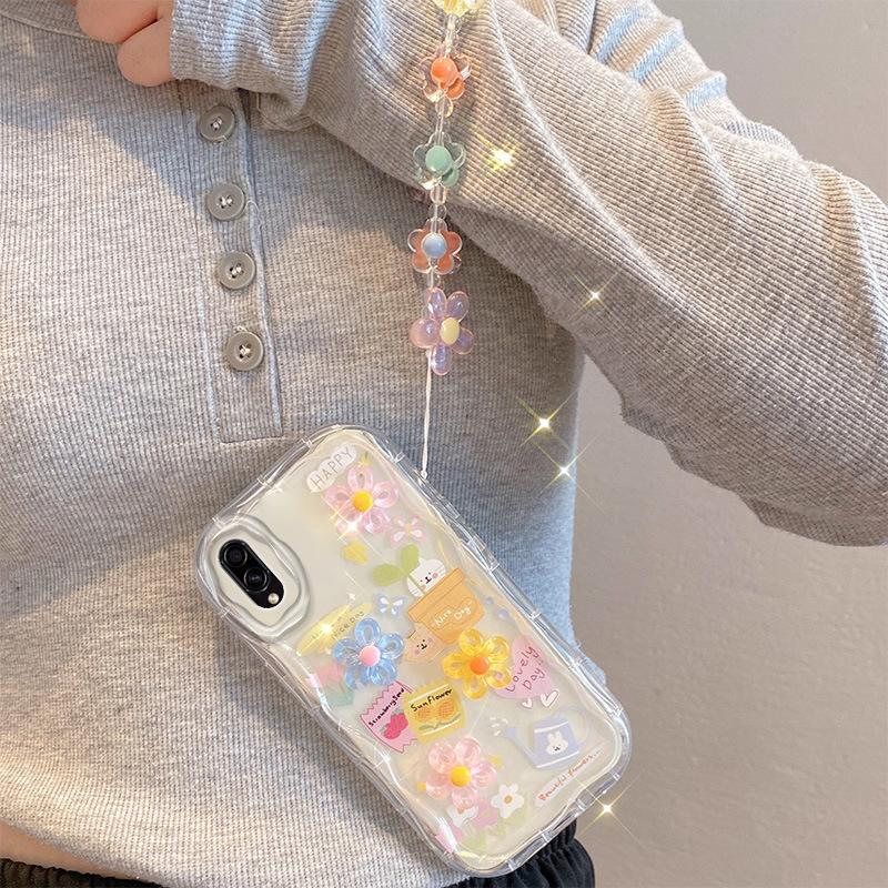 Силиконовый чехол для Samsung A20, M02, A03, A52S: Милый дизайн куклы из мультфильма, защита от падения, цветочный браслет для женщин