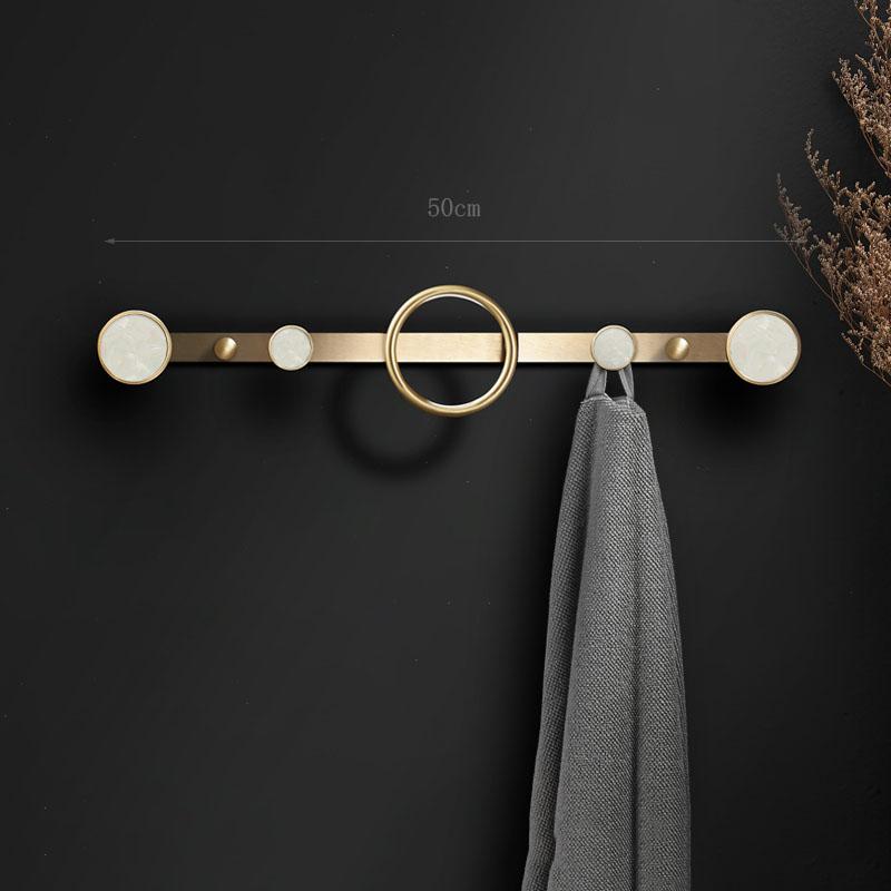 Green/White Brass Wall Mount Robe Hooks Bathroom Towel Hook Row Hook Door Key Bag Towel Hanger Rack Light Luxury Bedroom Hooks