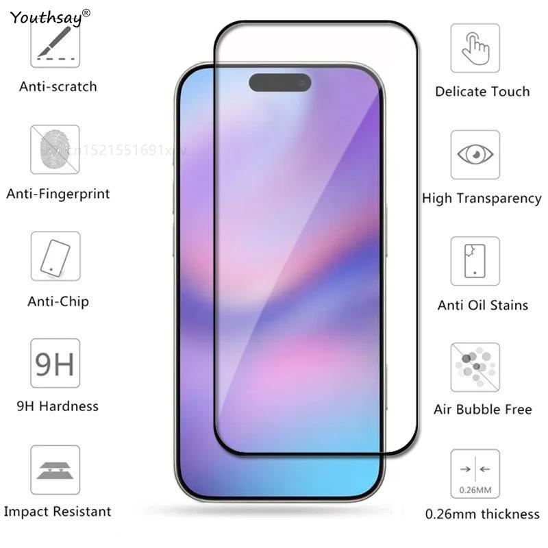 6-в-1 Стекло Для iPhone 16 Pro Max Закаленное Стекло Для iPhone 16 Pro Max Защитное Стекло Для Экрана Телефонная Пленка iPhone 16 15 14 13 12 Pro Max