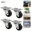 4pcs PP Plastic Roller Wheels Small Appliances Furniture Cabinets Casters Wheels Rigid Non Swivel Fixed Castor Wheels