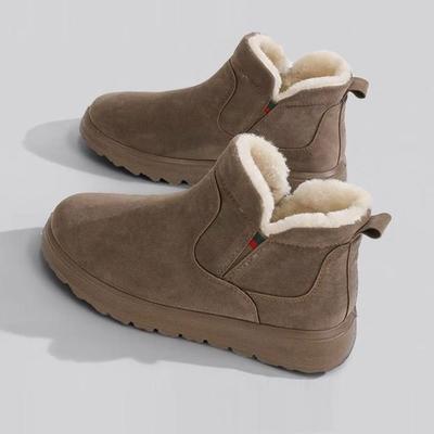 Женские зимние сапоги осень и зима новые зимние хлопковые сапоги с флисом утолщенные сапоги модные теплые короткие хлопковые туфли нескользящие сапоги