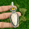 Daughters Day Sale Natural Scolecite Citrine Sterling Silver New Pendant Jewelry