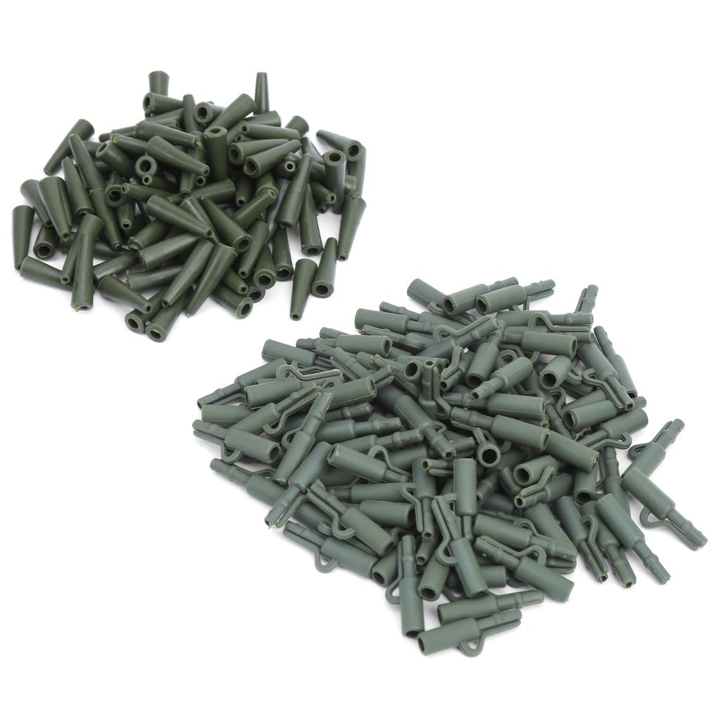 100 Sets 35MM Carp Fishing Fixing Line Connector Sleeve Clip Tackle Accessory
