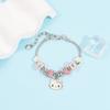 Браслет-шарм с мультяшными персонажами Hello Kitty и бусинами из цинкового сплава Для подарков и аксессуаров