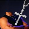 Punk Cross Man Pendant & Necklaces Stainless Steel Men Chain Necklace Christian Jewelry Male Gift