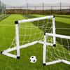 Kids Soccer Goals Mini Set Practice Net Portable Football Goal Frame