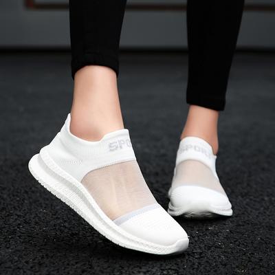 YRZL Shoes Кроссовки Slip on для женщин Спортивная повседневная обувь Сетчатые дышащие прогулочные теннисные туфли Мягкие удобные нескользящие плоские кроссовки