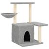 VidaXL Arbre à chat avec griffoirs en sisal Gris clair 83 cm 172110