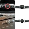 3 Pcs/set Black Car Volume ON Buttons Cover Stickers Trim For Mercedes Benz A B C ML CLS Class W204 GLK X204 E Class W212