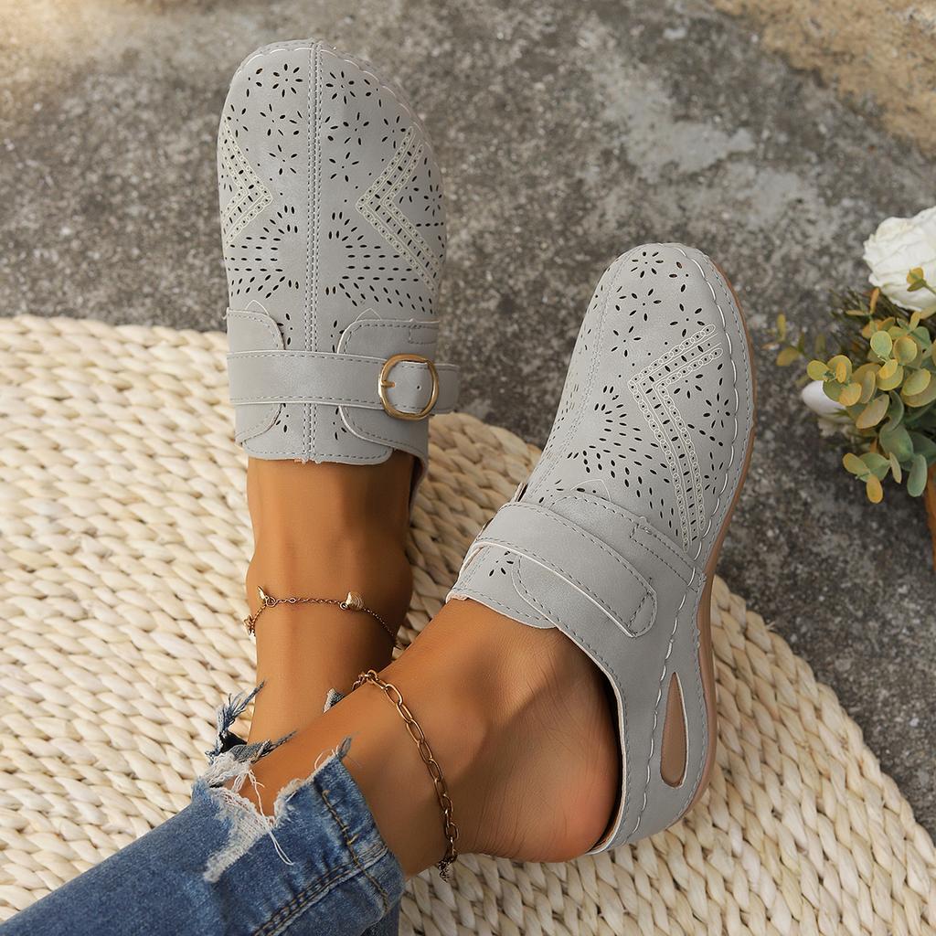 Lightweight Lace-up Fashion Half-support Outdoor Wading Beach Shoes Middle-aged Mother Shoes Summer 2024 New Arrival Size 36-43