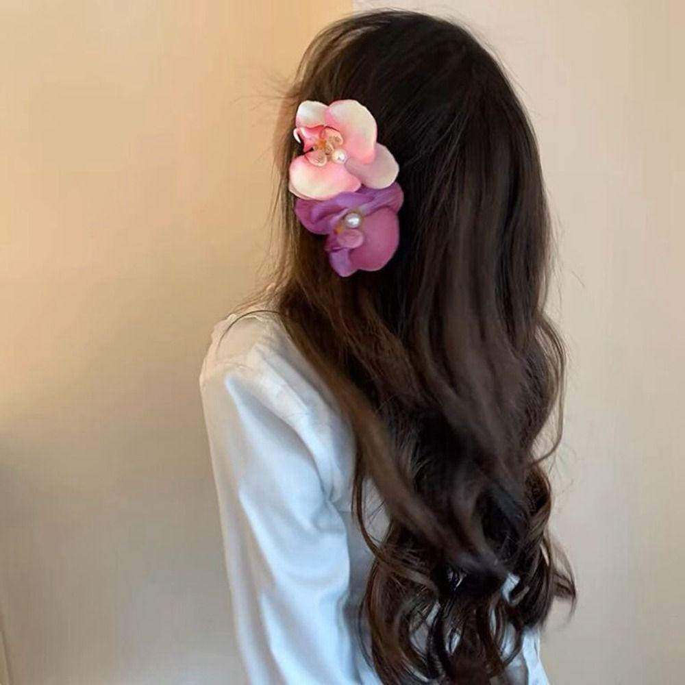 Pearl Orchid Flower Hairpin Butterfly Orchid Girl Hair Clip Sweet Flower Hair Clip Girl