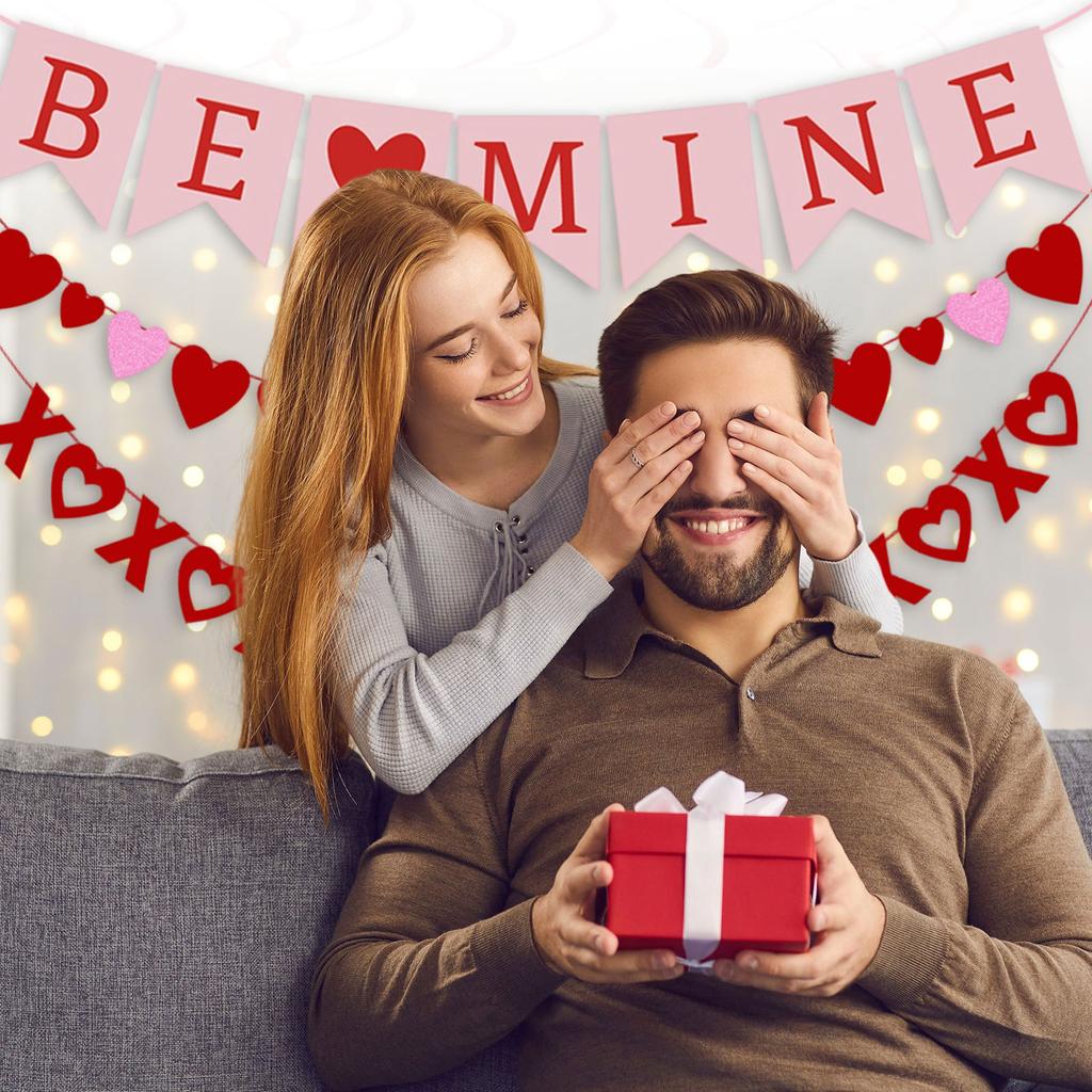 Украшения для вечеринки на День святого Валентина, Набор гирлянд в форме сердца