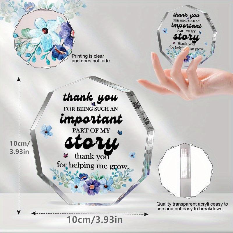 Акриловая табличка для выражения благодарности учителю - Универсальный подарок "Спасибо" для педагогов и руководителей