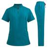 1 Set Surgical Uniforms Short-sleeved Nursing Tunic Suit Beauty Salon Medical Doctor Trousers Sets Woman Scrub Set Top-Pants