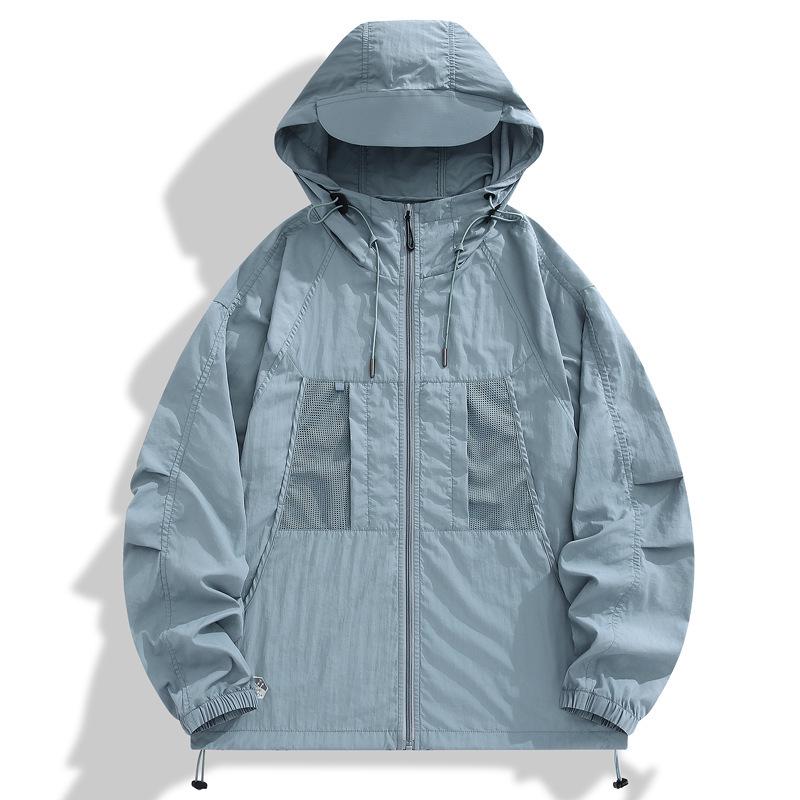 Unisex UV Protection Hooded Fishing Jacket - Summer Antibacterial Loose Fit Plus Size