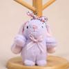 Plush Bunny Headband Bow Pendant Kids School Backpack Hanging Easter Ornament Cute Gift Accessory