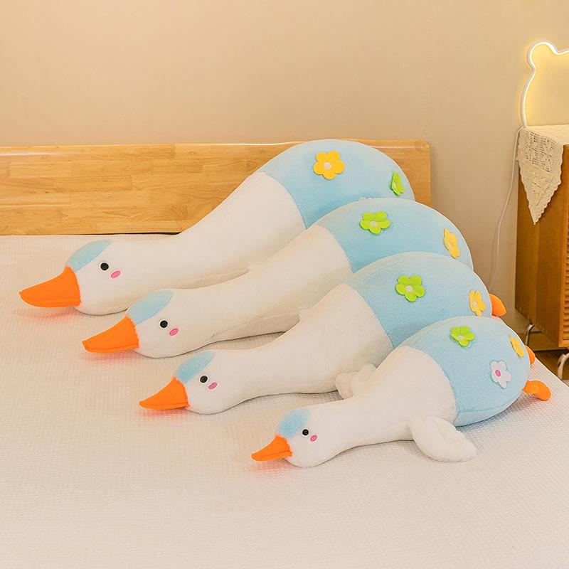 Милая подушка-плед в виде гуся с цветущей сакурой, плюшевая игрушка, кукла для сна в кровати для девочки, кукла для прилавка на ночном рынке