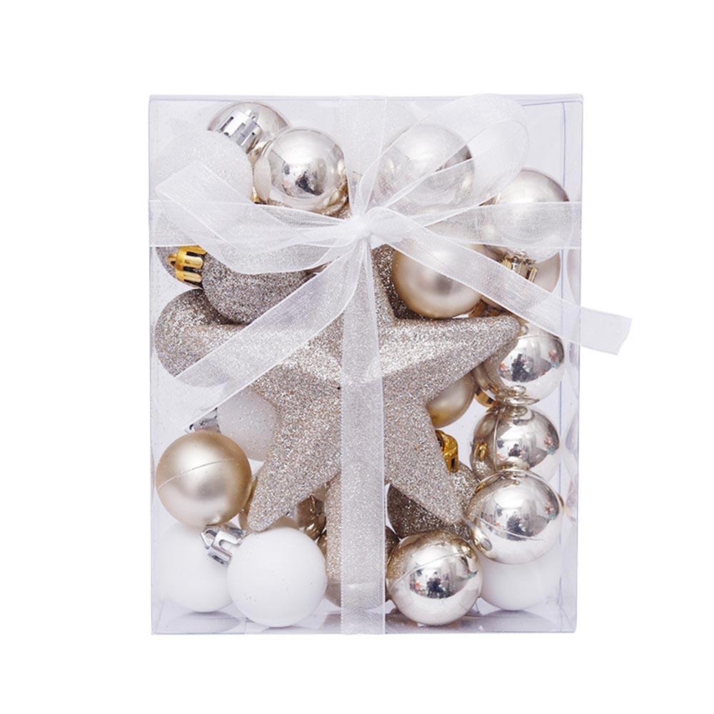30pcs Christmas Balls Set Xmas Tree Ornaments Baubles Birthday Party Wedding Event Decor Supplies