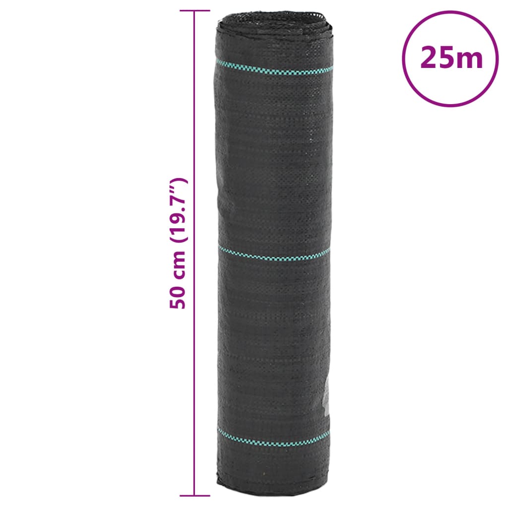 Weed Control Fabric Black 0.5x25 m PP