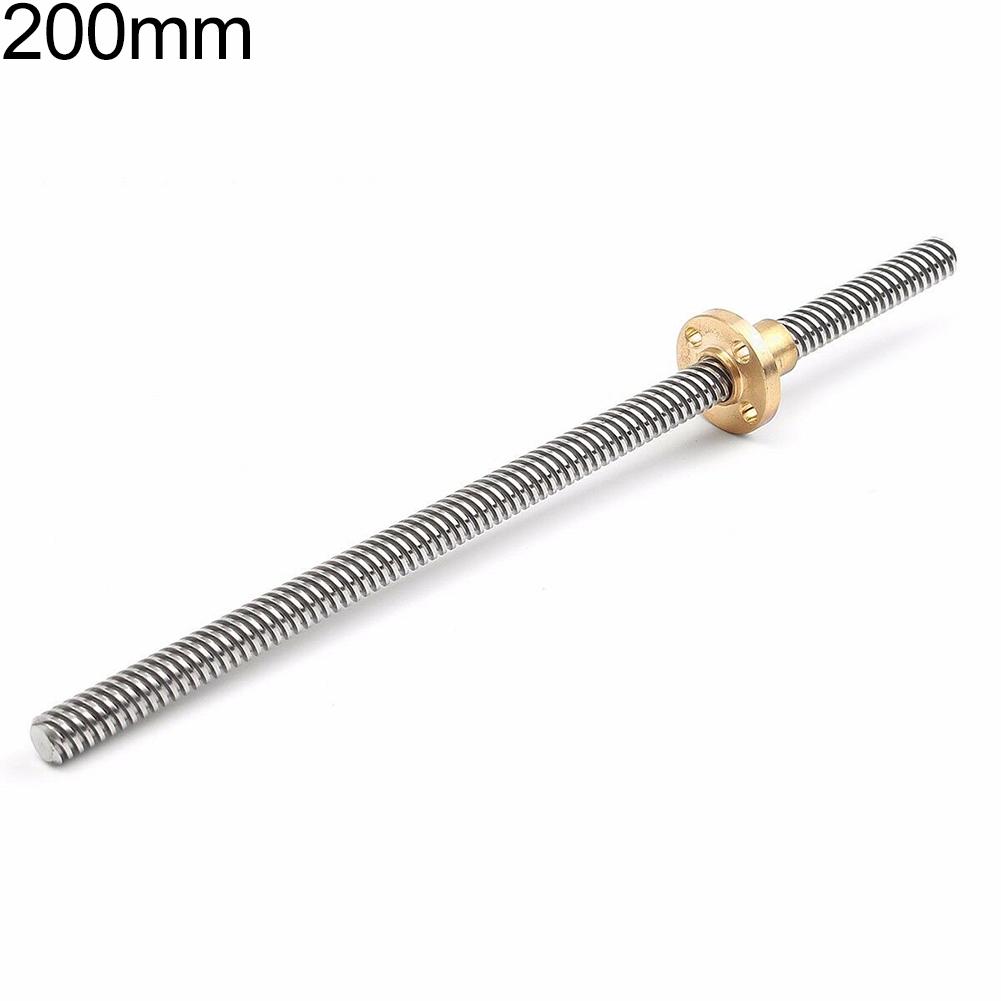 Computer Mall Trapezoidal Acme Printer T8 Stepper Screw Rod Thread Lead 150-500mm 3D with Nut