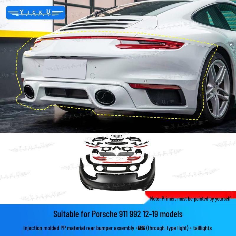 Подходит для Porsche 991/992 Turbo: Передний и задний бампер, Задний фонарь, Дневные ходовые огни, Комплект боковых юбок