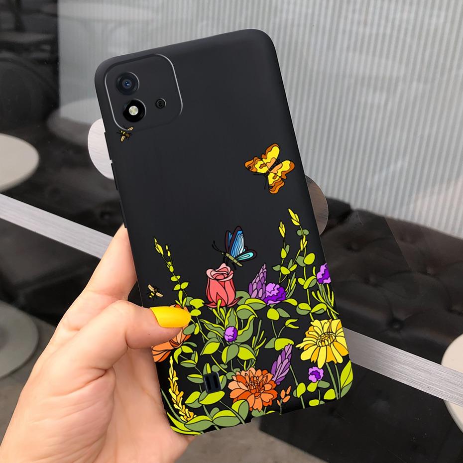 Красивый узор Чехол для телефона Для Realme C11 2021 C 11 2020 RMX2185 Макарон Силиконовые Мягкие Чехлы Обложка Для Realme C11 (2021) RMX3231