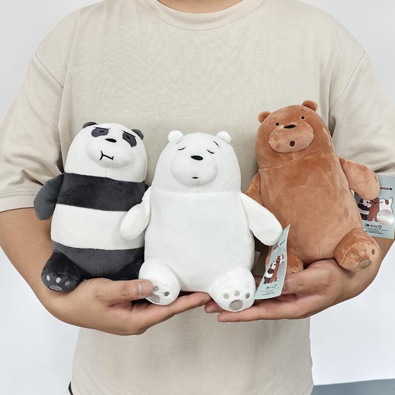 We Bare Bears Plush Toy Sitting Vs Standing Grizzly Panda IceBear Cartoon Stuffed Animal Toys Doll For Kid Gift