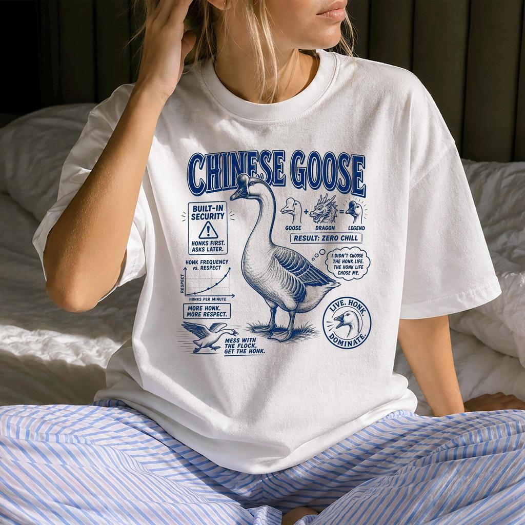 Funny Chinese Goose Shirt - Retro Poultry Gift - Sarcastic Chinese Goose Clothing