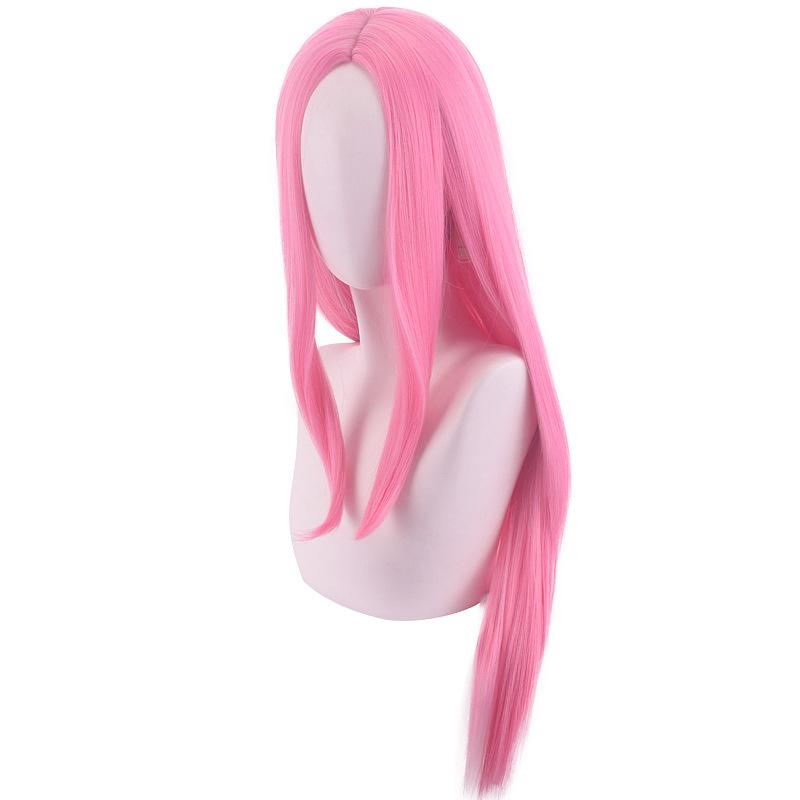 Long Straight Pink Anime One Piece Character of Jewelry Bonney Cosplay Wig for Women Heat Resistant Synthetic Hair Wigs