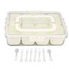 Portable Snackle Box Container 8 Compartment Clear Snack Platters Divided Serving Tray with Lid and
