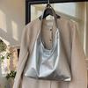Мягкая кожаная большая вместимость темпераментная текстура сумка на одно плечо женская корейская версия сумка-тоут подмышку