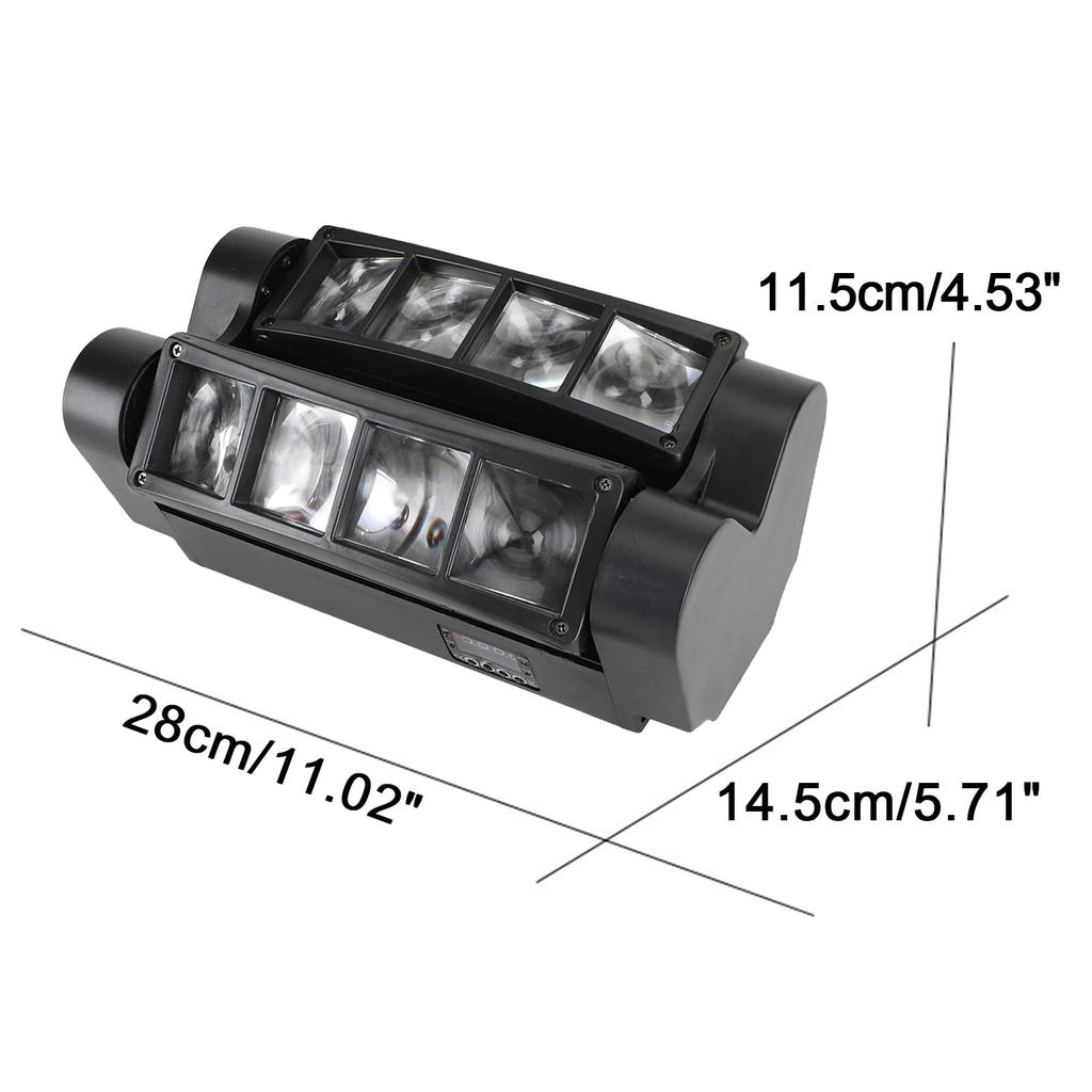 Frezon Stage Light Spider Moving Head 80W 8LED RGBW Каналы сценического освещения Совместимость с DMX Moving Light Дискотека Совместимость с