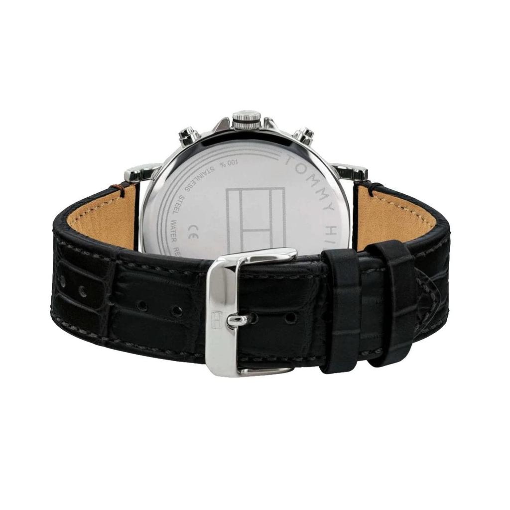 TOMY Hilfiger 1710381 TOMY Hilfiger Аналоговые Многофункциональные Мужские Черно-Серебристые Business Casual