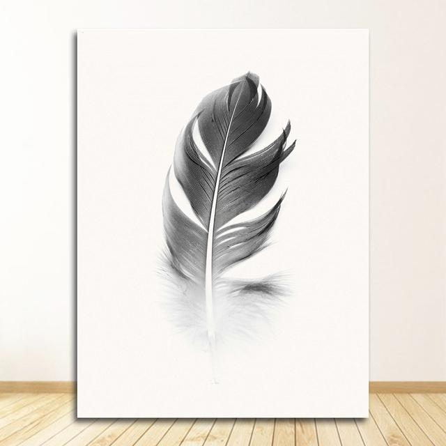 And Prints Plant Wall Pictures For Living Room Decor White Rose Flower Feather Dandelion Wall Art Canvas Painting Nordic Posters