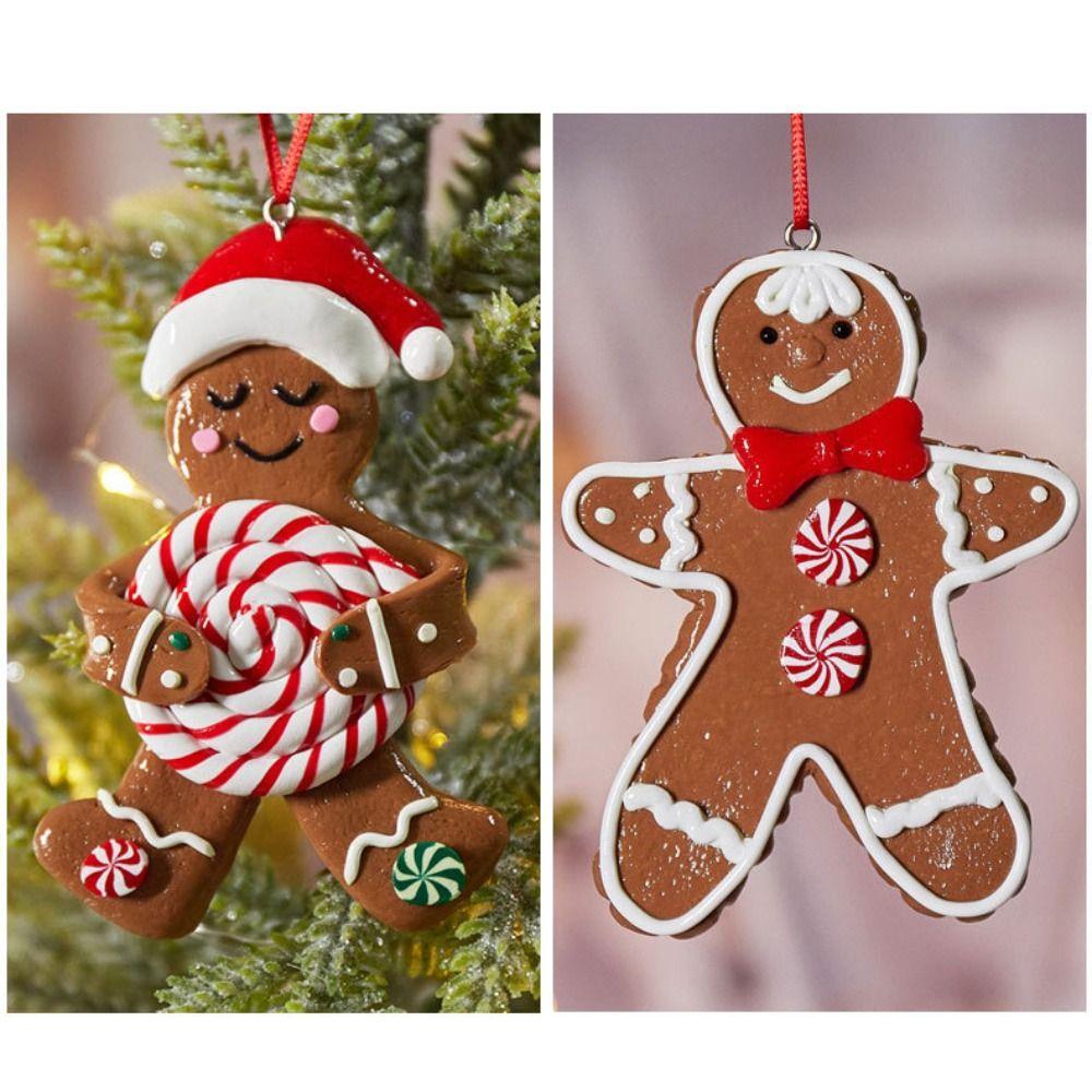 Мультфильм Пряничный человечек Рождественские подвески Мягкая глина Рождественская елка Украшение Фестиваль