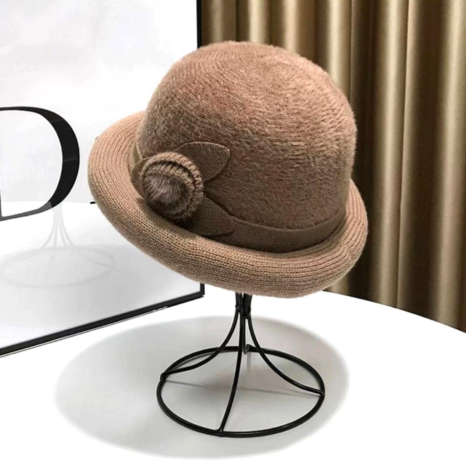 Женская зимняя панама, элегантная ветрозащитная шляпа с цветочным узором, ультра-толстая, сохраняющая тепло, осенне-зимняя шапка из искусственного меха