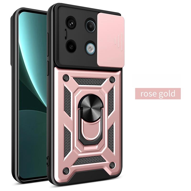 Для Xiaomi Redmi Note 13 Pro Чехол Slide Lens Armor Phone Case Для Redmi Note13 13Pro + Plus Автомобильный магнитный держатель Кольцо Задняя крышка